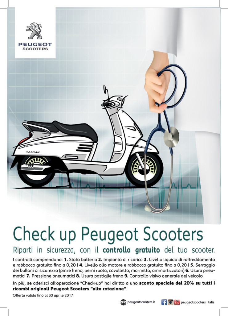 Poster Check up Peugeot Scooters A3