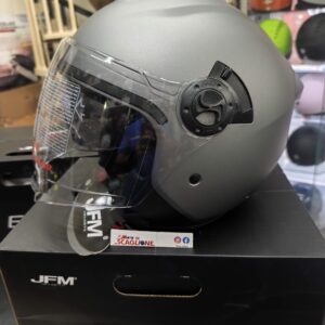 CASCO JET JFM GRIGIO OPACO ANTRACITE DOPPIA VISIERA ART. 291 ECE 22.06
